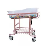 Carrito para beb&eacute; de acero inoxidable con colch&oacute;n