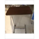 Mesa de cama m&oacute;vil y elevable (acero inoxidable)