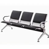 Silla de aeropuerto est&aacute;ndar - Para tres personas (con cojines de cuero)