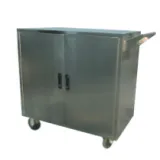Stainless Steel Sealed Bottom-Loading Cart &ndash; Three-Tier Shelving