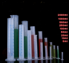 Plastic with graduated cylinder 25,50,100,250,500,1000,2000ml